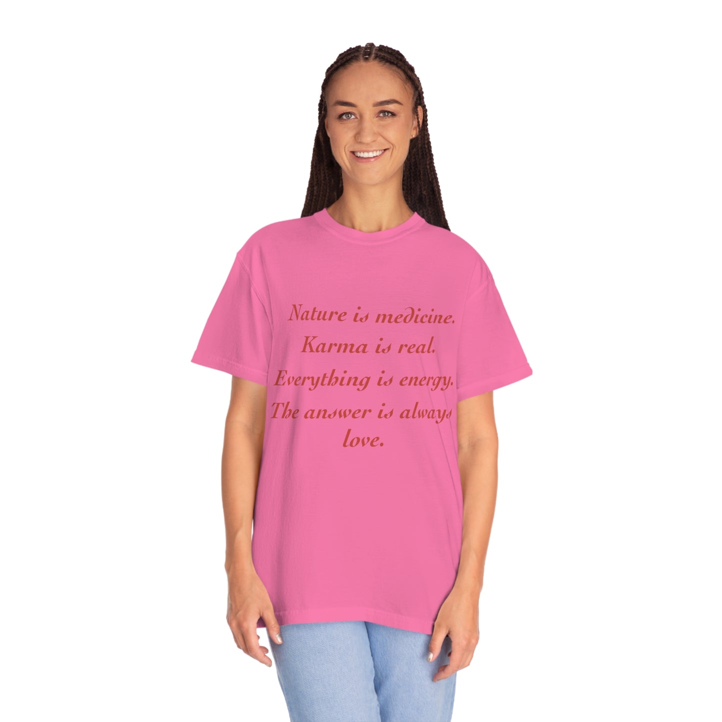 Karma Is Real- Spiritual Quote Unisex Garment-Dyed Tee