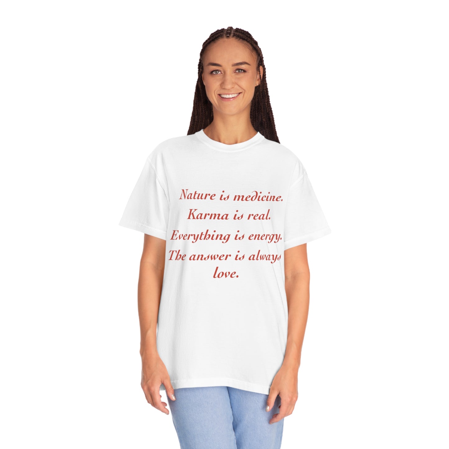 Karma Is Real- Spiritual Quote Unisex Garment-Dyed Tee