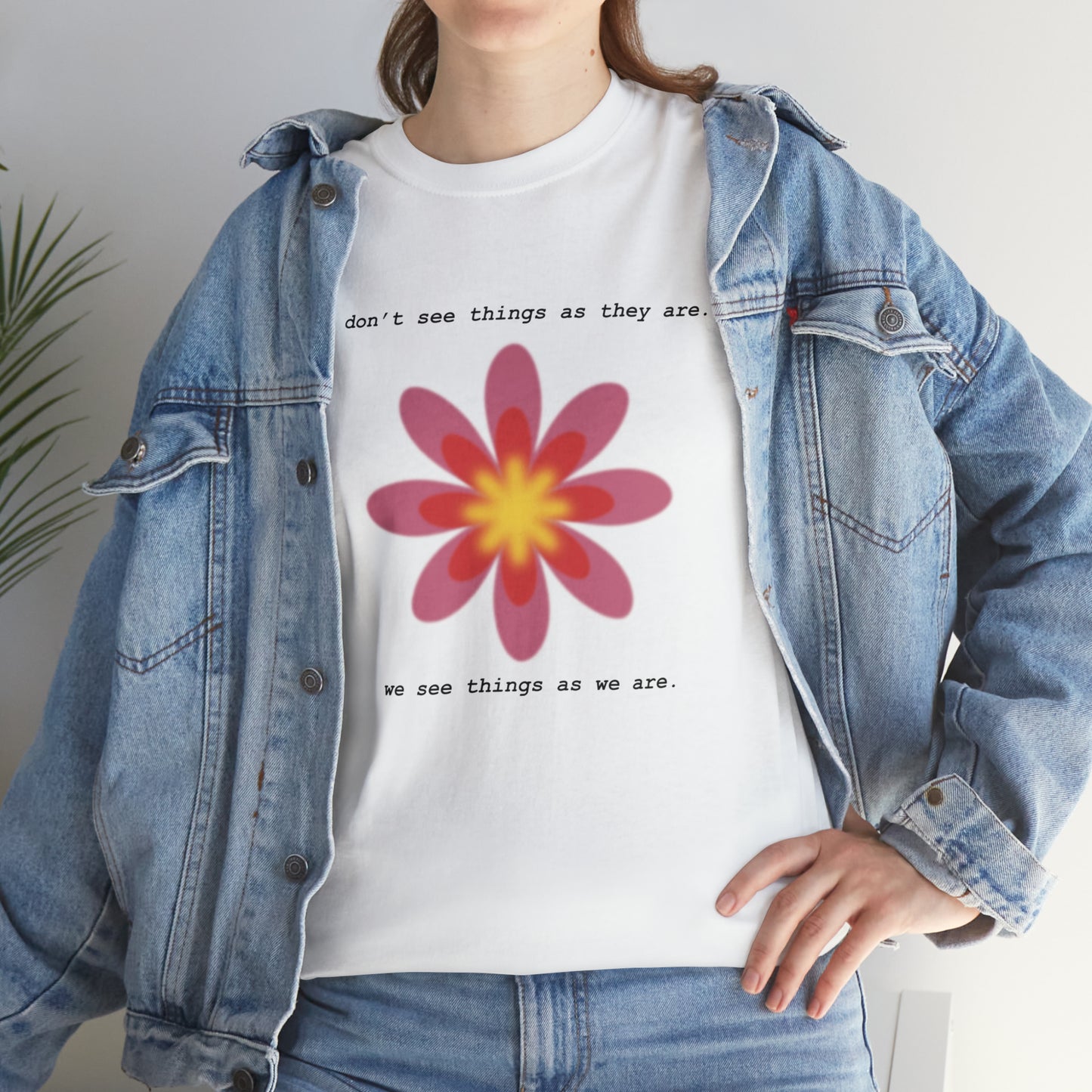 Retro Flower Quote Shirt-Unisex Heavy Cotton Tee