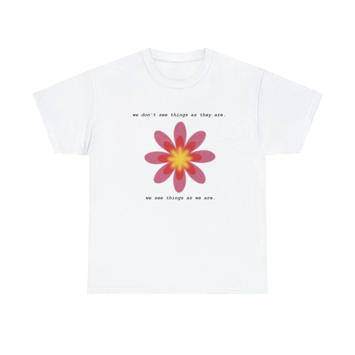 Retro Flower Quote Shirt-Unisex Heavy Cotton Tee