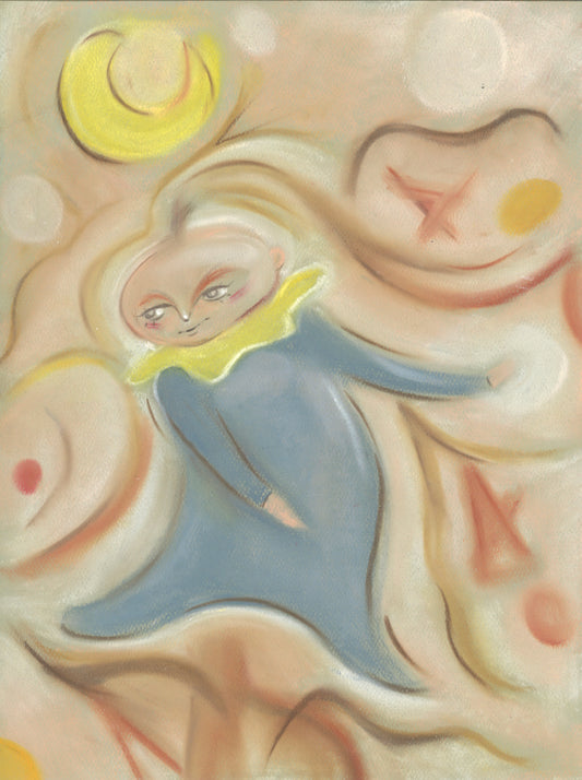 Moon Dance, series three- Oil Pastel Painting