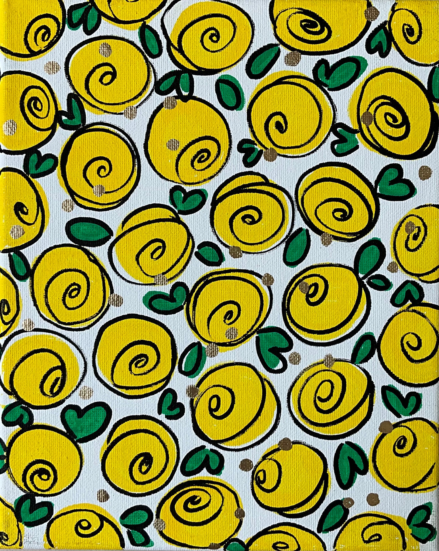 Yellow Roses-Acrylic on Canvas