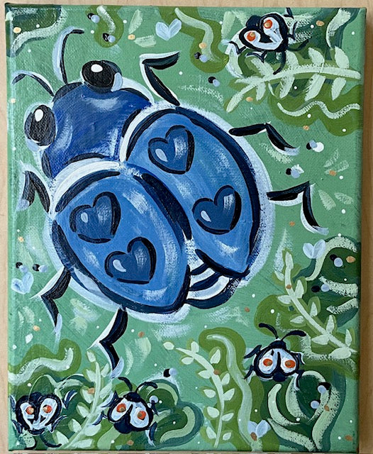 Love Bug- Original Acrylic Painting Small