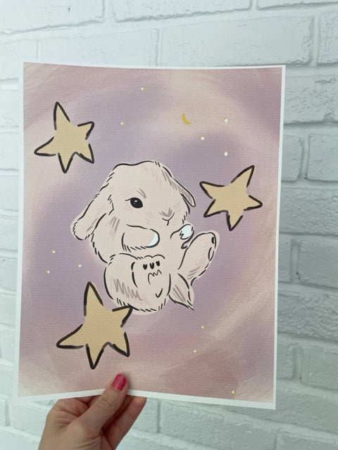 Star Bunny Art Print – Honey Bunny Art